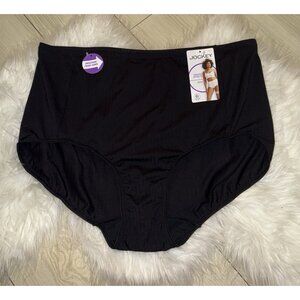 Jockey Smooth Effects Brief Panties Underwear Womens 10 3XL XXXL Black